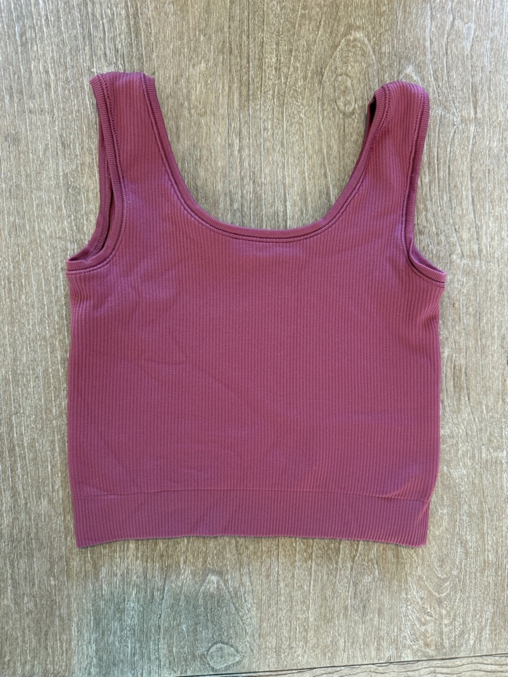 Athleta Girl Rise Above Ribbed Scoop Neck Tank Top Rust 8-10
